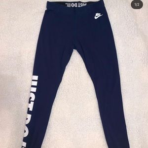 navy nike leggings